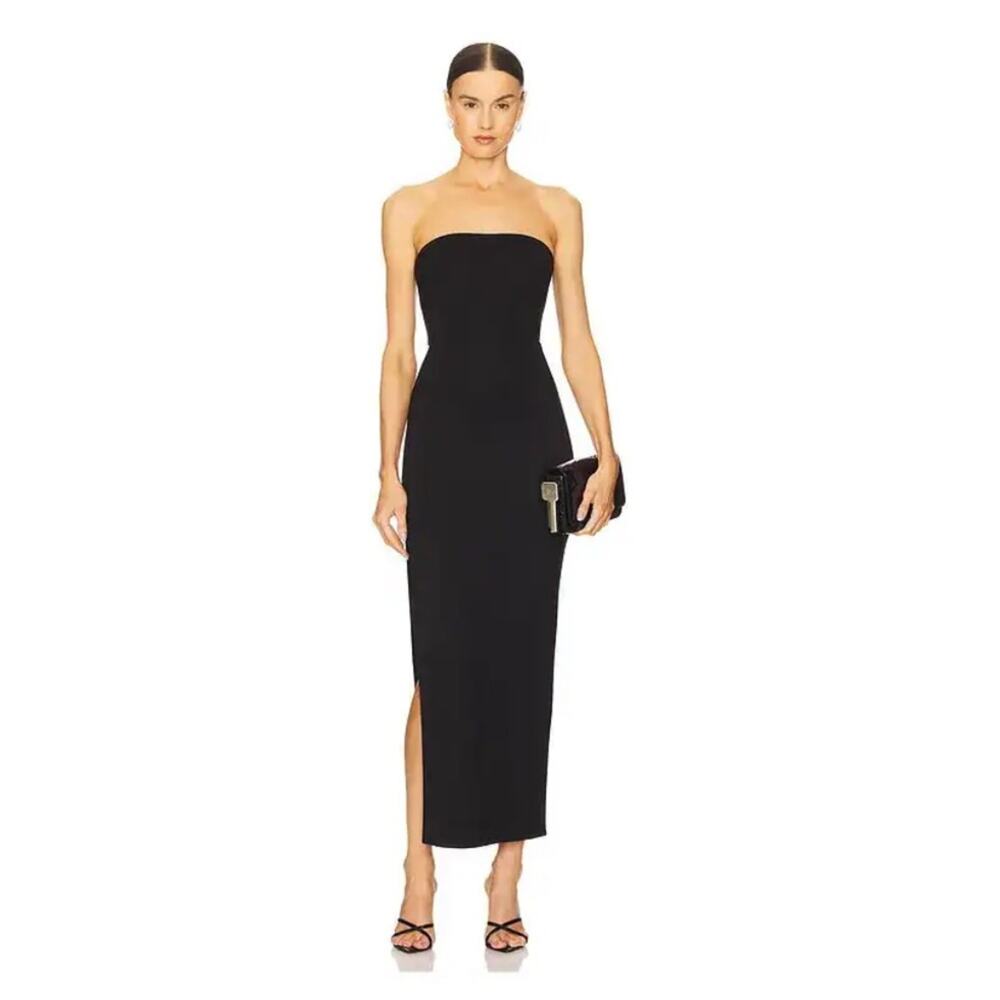 NWT NBD Dream Gown Strapless Black Maxi Dress